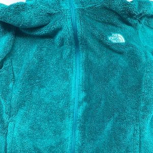 the north face green zip up